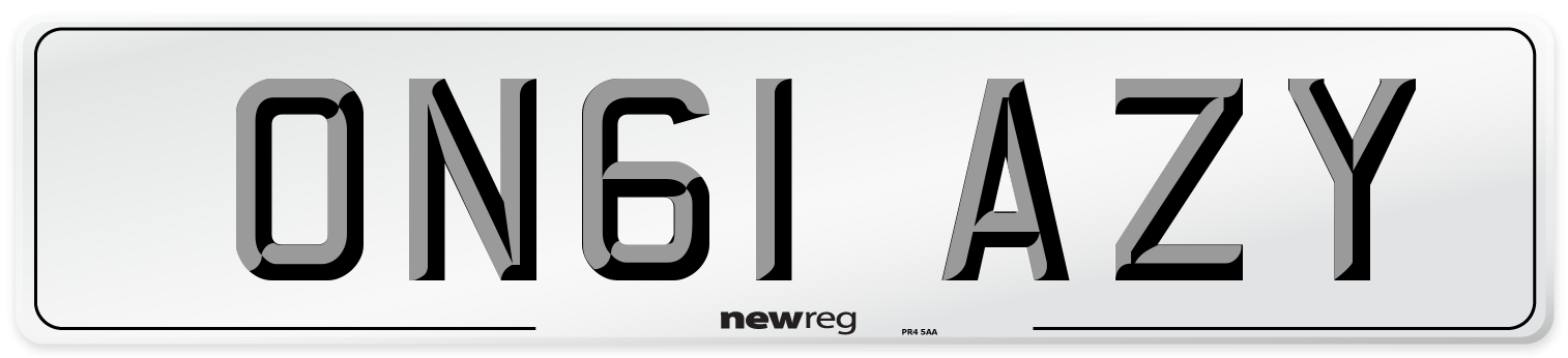 ON61 AZY Number Plate from New Reg